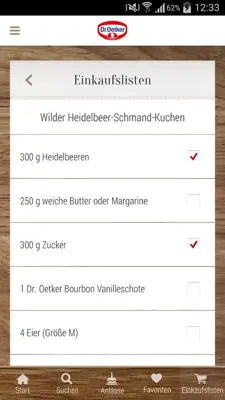 Dr. Oetker Rezeptideen android App screenshot 1